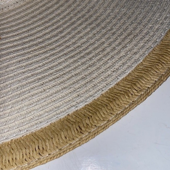 Target Floppy Straw Sun Hat cream tan boarder Summer Beachy Vacation Size OS - Picture 8 of 11